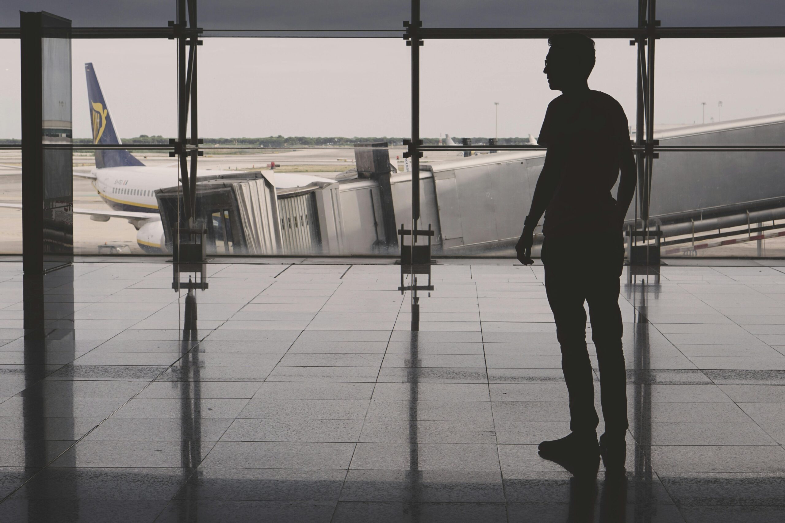 Premium saloon waiting outside a terminal